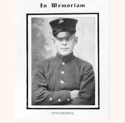 OttoRozell was 1st student to die in war
